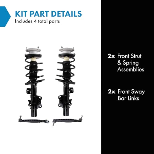 TRQ Front Suspension Kit Complete Strut & Coil Spring Assembly Sway Bar - style: PSA27867