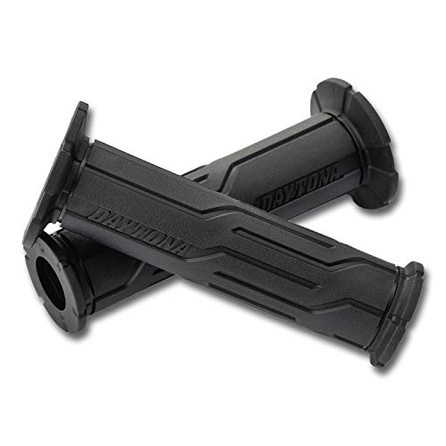 DAYTONA Universal 7/8" Motorcycle Handlebar Grips for Stylish Comforting Long Rides (Geometric) (Black) - color: Black