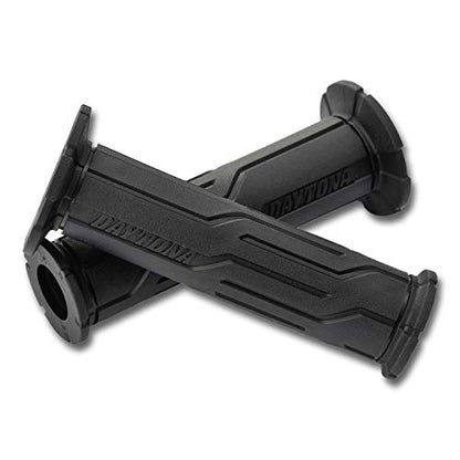 DAYTONA Universal 7/8" Motorcycle Handlebar Grips for Stylish Comforting Long Rides (Geometric) (Black) - color: Black