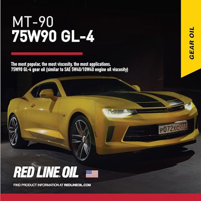 Red Line 50304 MT-90 75W-90 GL-4 Manual Transmission and Transaxle Lubricant (MTL)- 1 Quart - size: Quart