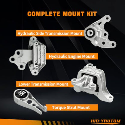 4PCS Engine Mount Kit Compatible with Equinox 2018-2024 Replaces A5931