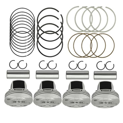 Engine Piston & Piston Rings Kit (STD) - Compatible with Chevy Sonic/Cruze Limited 1.8L (2011-2018) - OEM# 55567934, 55574537, 25192330