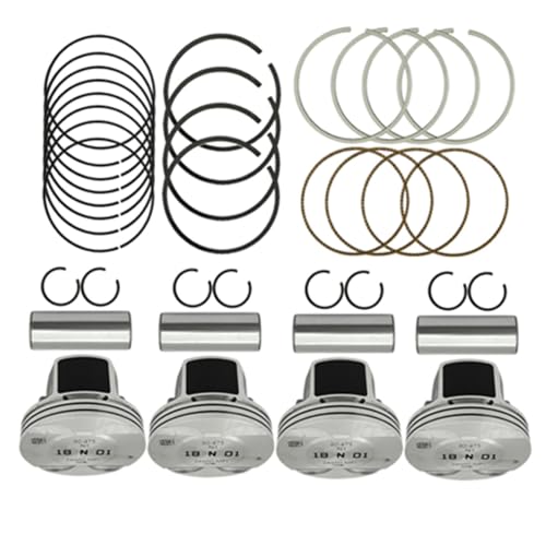 Engine Piston & Piston Rings Kit (STD) - Compatible with Chevy Sonic/Cruze Limited 1.8L (2011-2018) - OEM# 55567934, 55574537, 25192330