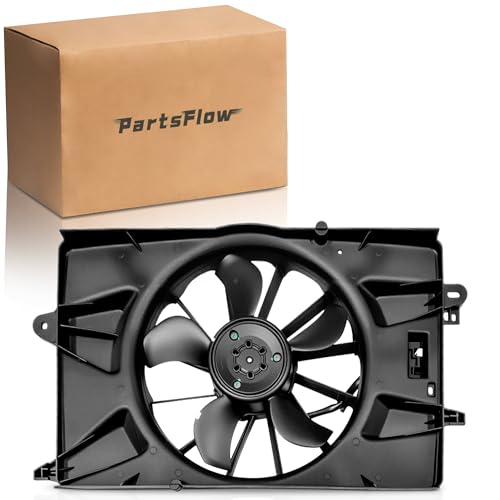 PartsFlow Radiator Cooling Fan Assembly For 2015 2016 2017 Chrysler For 2015-2017 Chrysler 200 623340 - color: For Chrysler