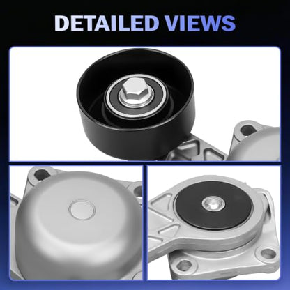 IRONTEK Belt Tensioner Pulley Assembly 38274 fit for Ford (2003-2014 for E-150/2002-2005 Excursion/ 2002-2014 Expedition/2002-2010 Explorer), fit for Lincoln 2002-2014 Navigator #1L2E6B209CA - size: 38274