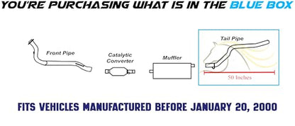 Northeastern Exhaust | Stainless Steel Exhaust Tail Pipe Compatible for Jeep Cherokee 1996-2001 2.5L | Automotive Replacement Parts | Free Clamp and Hanger Included