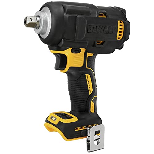 DEWALT 20V MAX XR Cordless Impact Wrench, 1/2", Includes Detent Pin Anvil and Belt Clip, Bare Tool Only (DCF892B)