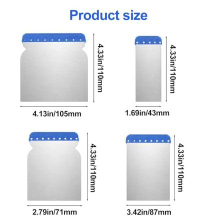 4Pcs Stainless Steel Body Filler Spreader, Espatulas Para Construccion