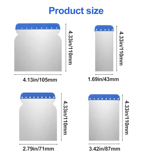 4Pcs Stainless Steel Body Filler Spreader, Espatulas Para Construccion