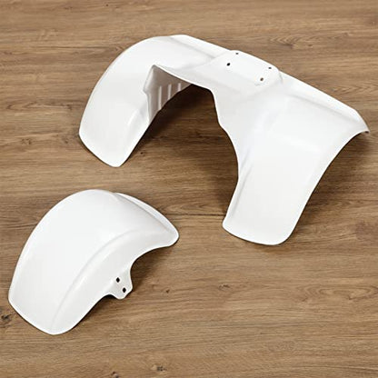 KUAFU Fender Kit Compatible with 78-85 ATC70 Mudguard Mud Flaps Fender - color: White, size: Front & Rear