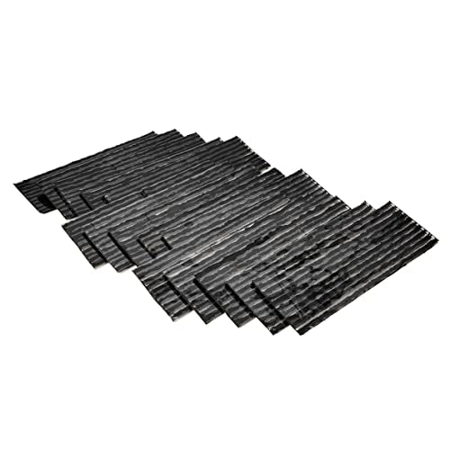TS-235D150 Tire Repair Strings 150pcs, Tire Repair Plugs 200 x 3.5 mm / 8" x 0.14" Thin Black Rubber Strips for Car, Bike, UTV, ATV - color: Black, size: 8" x 0.14" 150 pcs