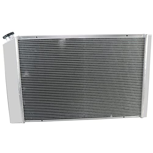 3 Row Aluminum Radiator Shroud Fan Relay for 1973-1991 Chevy C30 C20 C10 C2500 C1500 K30 K20 K10 Pickup Blazer GMC Truck 1981 1982 1983 1984 1985 1986 1988 1989 1990 Radiators