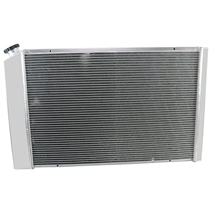 3 Row Aluminum Radiator Shroud Fan Relay for 1973-1991 Chevy C30 C20 C10 C2500 C1500 K30 K20 K10 Pickup Blazer GMC Truck 1981 1982 1983 1984 1985 1986 1988 1989 1990 Radiators