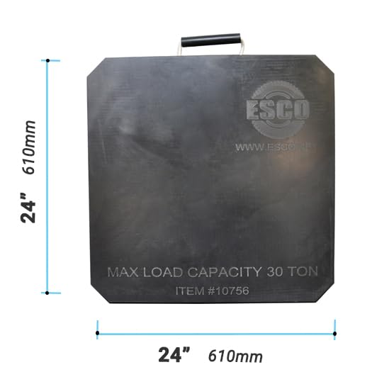100 Ton XL Support Jack Cribbing Plate, Non-Skid Surface, Lightweight & Waterpoof Heavy Duty Stabalizer Pad - style: 100 Ton XL