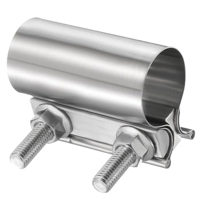 HARFINGTON Exhaust Clamp 1.57" Stainless Steel Lap Joint Band Clamp Exhaust Pipes Connection with M10x54 Screws for Car Muffler Elbow Pipes - size: 1.57 inch