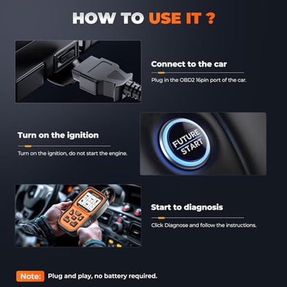 AUTOPHIX OM126P OBD2 Scanner, Check Engine Light Code Reader for OBD2 Cars - color: Orange