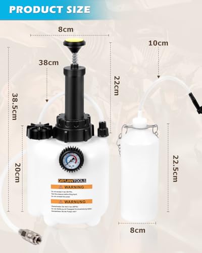 DAYUAN 3L Hand Brake Fluid Bleeder Bleeding One Man Tool Kit