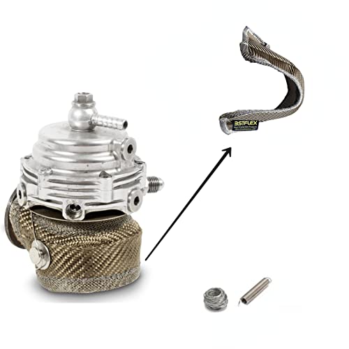 Titanium 38mm External Turbo blanket for Wastegate Heat Shield Cover Kit Fiberglass Jacket Bag Turbocharger (38mm) - size: 38mm