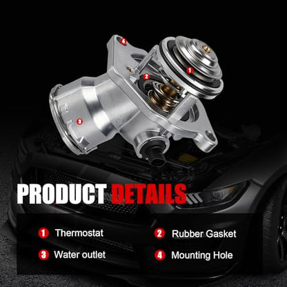 Engine Coolant Thermostat Housing Assembly w/Gasket Compatible with Mercedes-Benz C230 C250 C280 C300 C350 E280 E350 ML350 ML450 R350 2005-2013,Replaces 2722000115 2722000415 902-5912 - size: 902-5912