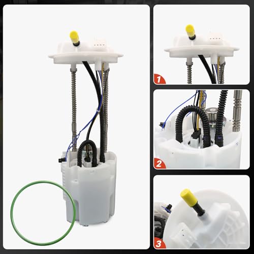 E7252M Electric Fuel Pump Module Assembly w/Sending Unit Compatible with Dodge Ram 1500 2009-2010 3.7L 5.7L V6 V8, For 68050962AA - size: E7252M