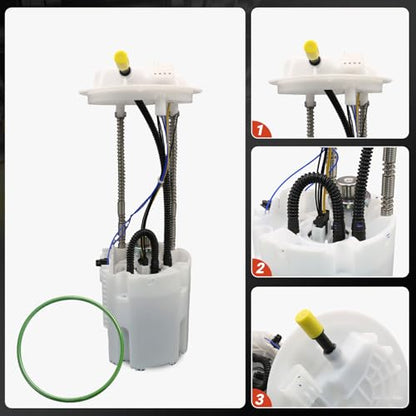 E7252M Electric Fuel Pump Module Assembly w/Sending Unit Compatible with Dodge Ram 1500 2009-2010 3.7L 5.7L V6 V8, For 68050962AA - size: E7252M