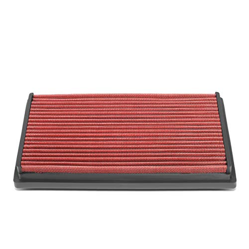 DNA Motoring AFPN-227-RD Clean Air Washable Drop In Panel Air Filter [Compatible with 93-96 Ford Escort; Compatible with 90-94 Mazda 323 / Protege/Mx-5 Miata; Compatible with 93-96 Mercury Tracer] - style: 93-96 Escort