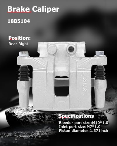 cciyu Rear Right Disc Brake Caliper Assembly With Bracket 18B5104 - size: Rear Right[18B5104]