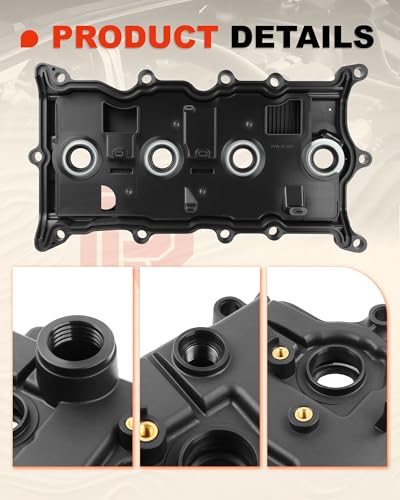 Engine Valve Cover w/Gaskets, Bolts & Oil Cap for 2.5L Altima Sentra Rogue - size: 13264-JA00A