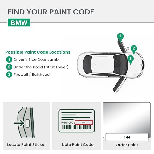 ERA Paints - 144 - Silver (Wheel) for BMW Exact OEM Color Match Automotive Touch Up Paint for Cars - Spray Paint with Premium Spray Nozzle - Premium Kit - Made in USA - style: Spray - Premium Kit