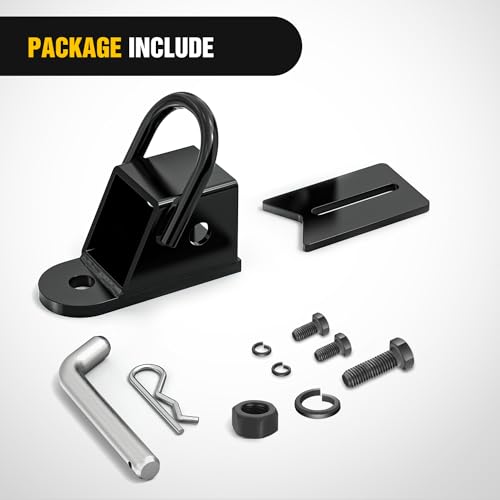 Nilight 2" Rear Trailer Hitch Receiver Kit | for ATV UTV Rear Bumper Tow Hook Black Hitch Cover Kit - color: 2" Hitch Receiver Adapter