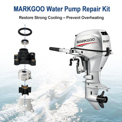 MARKGOO Water Pump Repair Kit 394711 for Johnson Evinrude Outboard 8-15 HP - color: 394711 fits 8 9.9 10 15HP
