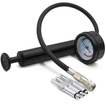 Koetsu Universal Outboard Gearbox Leak Tester Kit, Complete Vacuum & Pressure Test System with M10/M9/M8 Adapters for Marine Boat Motor Lower Unit Seal Inspection, 60cm Hose & Protective Case Included