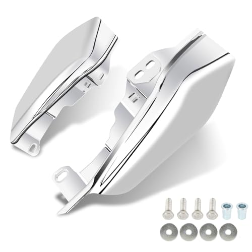 Motorcycle Mid Frame Air Deflectors Heat Shields Kits Fit for Harley Touring Street Glide Road Glide Electra Glide Road King Ultra Limited Tri Glide CVO 2009-2024 Chrome - color: Chrome