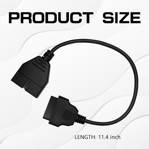 OBD1 Scanner, OBD1 to OBD2 GM Adapter, OBD 1 Scanner Cable Code Reader OBD1 12 Pins to OBD2 OBD II 16 Pins Socket Scan Diagnostic Extension Tool Cable Connector Replacement for GM Popular