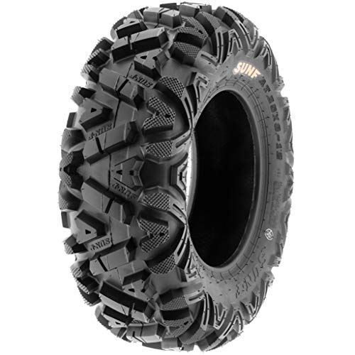 SunF ATV Tires 25x8-11 Front & 25x11-10 Rear ATV UTV All Terrain Tires, 6 PR Tubeless A033, Set of 4 - size: 25x8-11 & 25x11-10