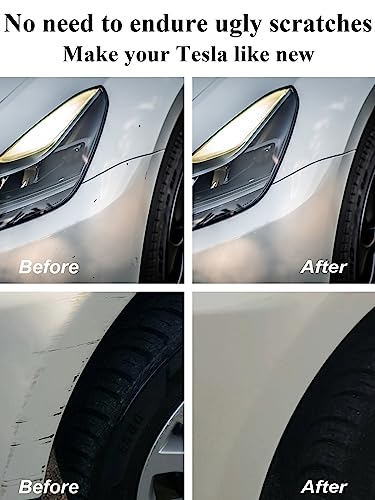 SYOAUTO Pearl White PPSW Touch Up Paint for Tesla Model Y 3 X S Car Touch Up Paint Pen 0.4 oz Automotive Scratch Repair Pen Brush and Tip 2 in 1 Pen (Pearl White PPSW) - color: Pearl White (PPSW)