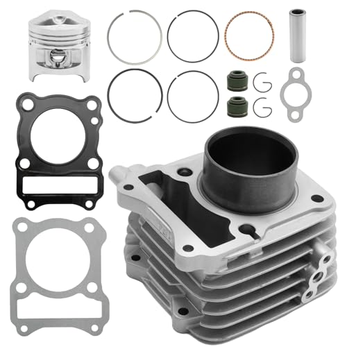 57MM 125cc Cylinder Piston Ring Gasket Kit, Replacement for Suzuki DR-Z125 DRZ125 1994-2021, Replacement for Kawasaki KLX125 KLX 125 2003-2006