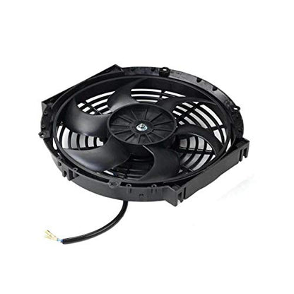 MAGQOO 8 Row Tube and Fin Transmission Cooler High Performance Aluminium Oil Cooler Kit w/ 10" Radiator Cooling Fan Universal - size: 8 Row Cooler w/ 10" cooling fan