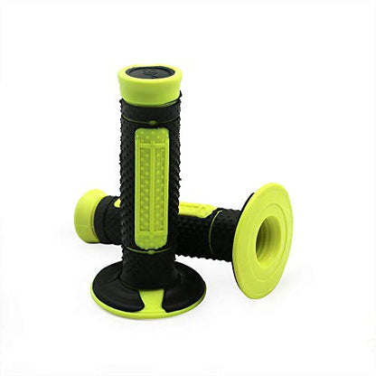 7/8" Hand Grips Throttle Bar Grips for Motorcycle ATV Dirt Pit Bike Motocross Handlebar Grip for Kawasaki KX65 KX85 KX125 KX250 KX250F (Yellow)