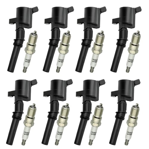 8Pcs DG508 Ignition Coil Pack & SP479 Spark Plugs Compatible with Ford Explorer 4.6L, F-150 F250 F350 F450 F550 4.2L 5.4 6.0 6.2 6.8L 7.3L, Coil Pack Kit for Lincoln Mercury #DG481 DG491 FD503 DG457 - size: DG508
