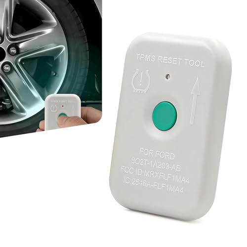 1 PCS Automotive Tire Pressure Resetter, TPMS Reset Sensor Fault Diagnosis Programming Training Tool, OEM Part Number 8C2T-1A203-AB, Compatible with Ford Lincoln and Mazda Series Models (White)