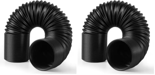 3 Inch Cold Air Intake Pipe: Universal Flexible Duct with Length from 10" to 40" for Customize Air Intake System Hose Tube (Pack of 2) - color: Black, size: 3" (Pack of 2)