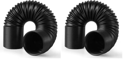 3 Inch Cold Air Intake Pipe: Universal Flexible Duct with Length from 10" to 40" for Customize Air Intake System Hose Tube (Pack of 2) - color: Black, size: 3" (Pack of 2)