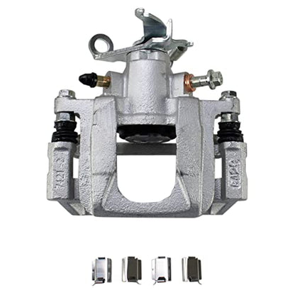 TRQ Rear Brake Caliper Set Zinc Coated Brackets Hardware - color: Replacement, size: CLA31941