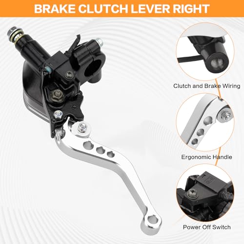 Universal Motorcycle 7/8" 22mm Clutch Master Cylinder Brake Lever - color: Silver