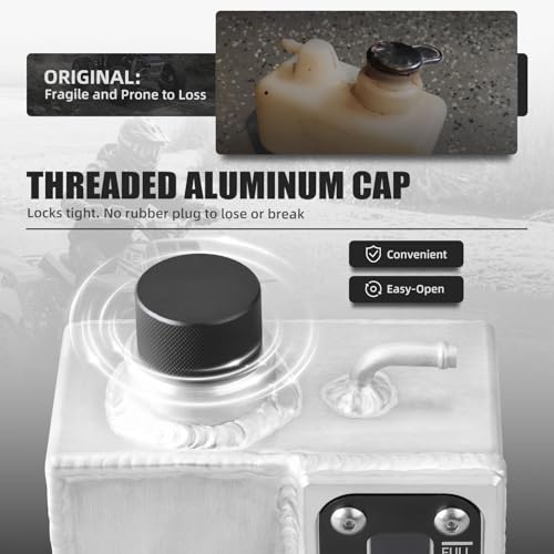 NICECNC Cooling Reservoir Expansion Tank Aluminum, Black - color: Black