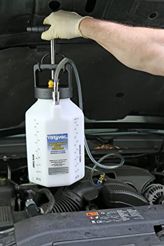 Mityvac MV6400 Fluid Dispensing System for Filling or Topping Fluids, 1.2 Gallon Reservoir, Manual Pump, Pressure Gauge and Relief Valve, Auto-shutoff Valves, 5' Hose with Flow Control Valve - style: MV6400