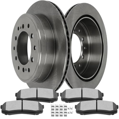 SCITOO Rear Brake Kits Disc Brake Rotor Brakes Pads:D606;31550 - size: Rear 31550 + D606 [2+4PCS]