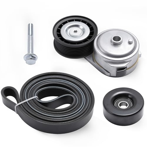 Belt Tensioner Serpentine Belt Idler Pulley Kit for Chevy C1500/C3500 96-00 - size: for K1500/K2500/C1500 1996-2000