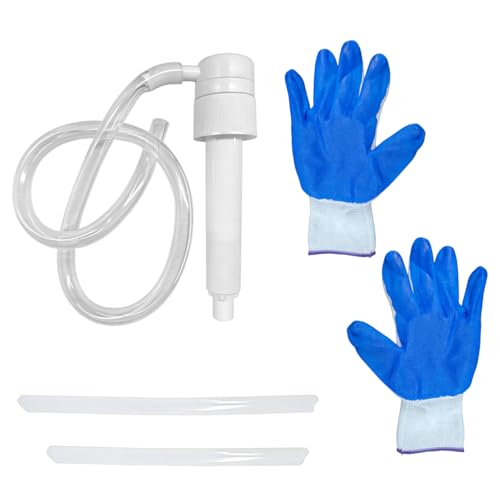 Fluid Pump for Standard Quart Bottles, 8cc Per Pump Stroke Hand Pumps with 2 Size Suction Tube&28mm Bottle Cap, Car Maintenance Tools for Transfer Gear Oil, Transmission Fluid (White)